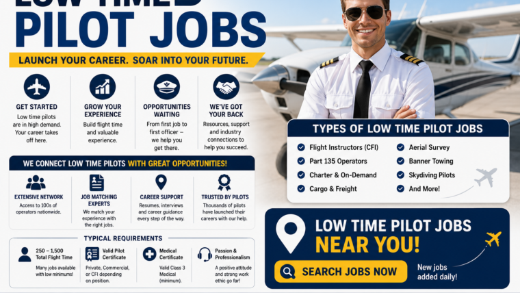 Low Time Pilot Jobs: Best Entry-Level Routes, Hour Building, And Airlines Hiring